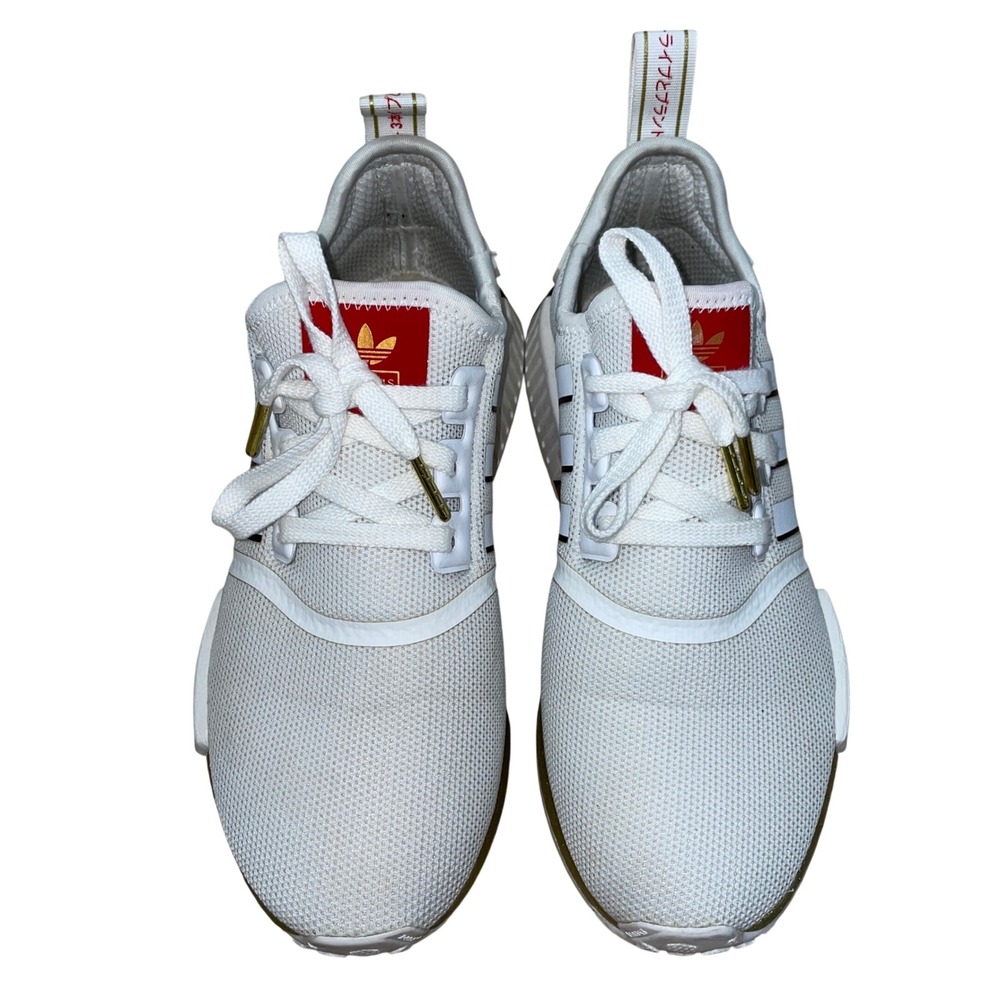 Adidas NMD R1 Tokyo White Gold Red  Women's Size 7 Sneakers